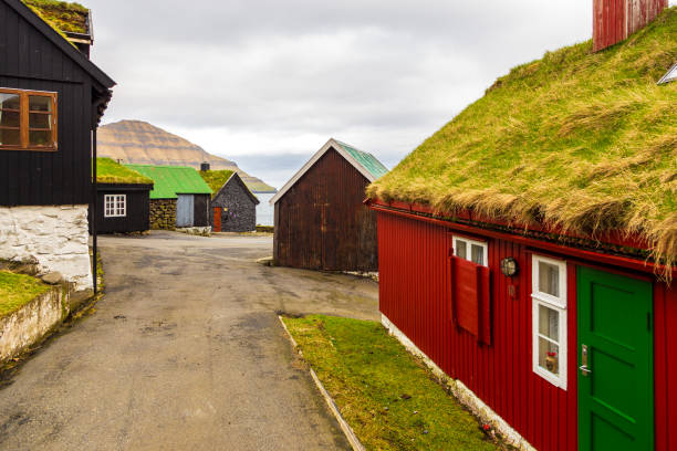 istock Small village Elduvik, Faroe Islands, Denmark. 1386172009