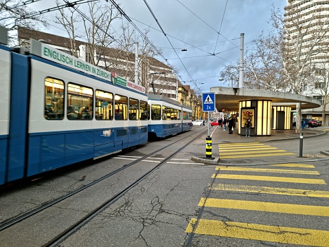 The Limmatplatz is a central situated city square in Zurich. The square was originally planned by  Arnold Bürkli in 1900. In 2007 the square was completeley modernized and a new tram station was added.