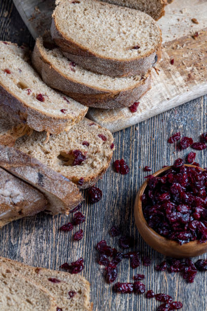 istock fresh cut bread made of flour and dried cranberries 1386175744