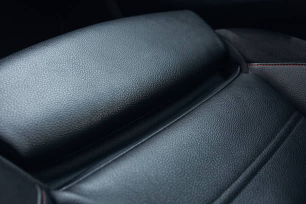 istock Car leather seat close up 1386175854