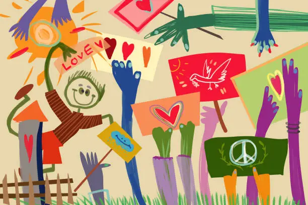 Vector illustration of International day of love and peace