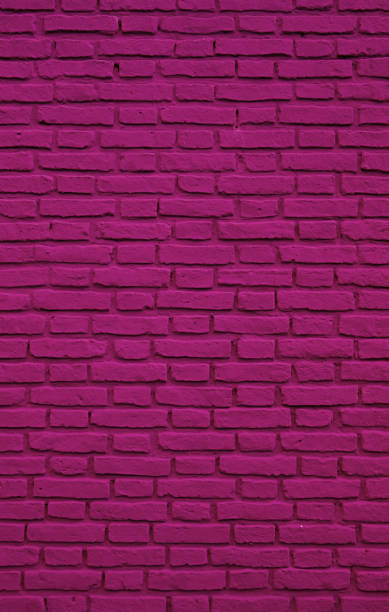 istock Vertical Image of Fandango Purple Colored Old Brick Wall for Backdrop 1386183110