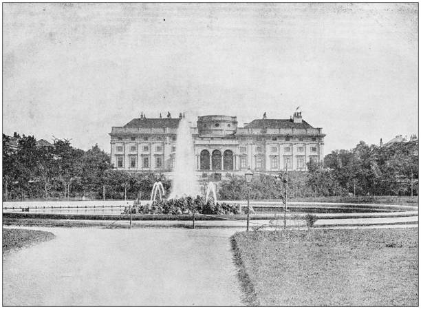 istock Antique photograph: Palace of Prince Schwarzenberg, Austria 1386185576