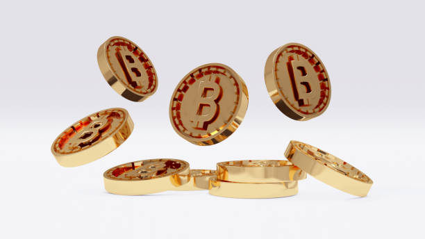 istock 3D Rendering cryptocurrency B coin as referring to blockchain falling on background concept of Decentralized finance. 3D render. 3D illustration. 1386186625