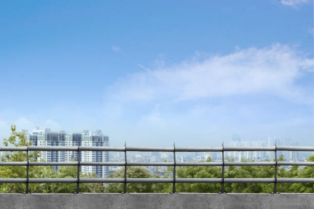 istock Asphalt road with modern building and skyscrapers 1386187004