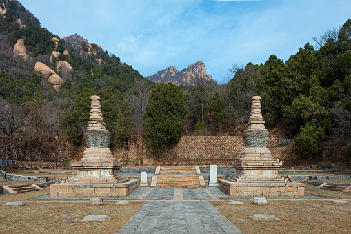 The pagoda group of Yinshan Mountain in Beijing, China is the most famous scenic spot in China with Liao pagodas. The pagoda group has a history of more than 600 years since the Jin and Yuan Dynasties and since the Ming and Qing Dynasties. The pagoda group has been built over 600 years. It is known among the people that \