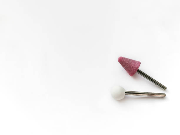 istock Milling nozzles on a white background. Round and triangular milling nozzles on a white background. 1386191015