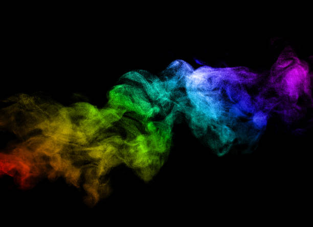 istock Colorful abstract rainbow-colored smoke. 1386191094