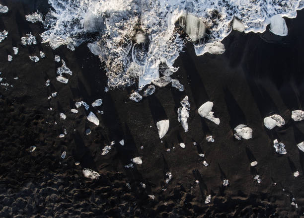 Ice on diamond beach in Iceland