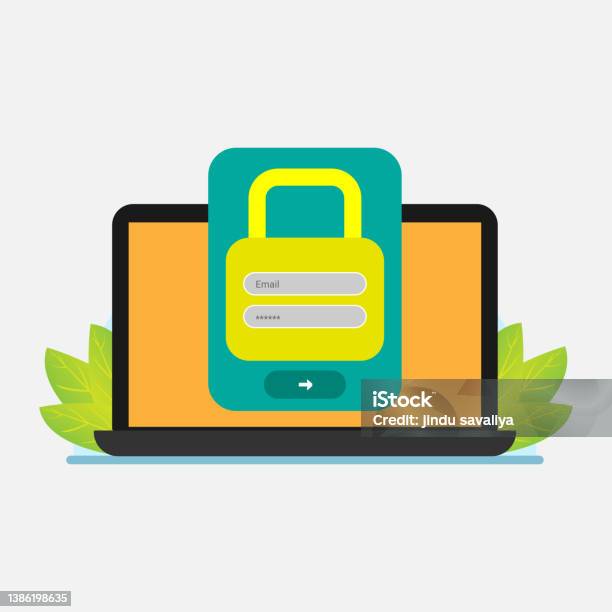 Personal Data Protection Landing Page Stock Illustration - Download Image Now - Accessibility, Opening, The Media