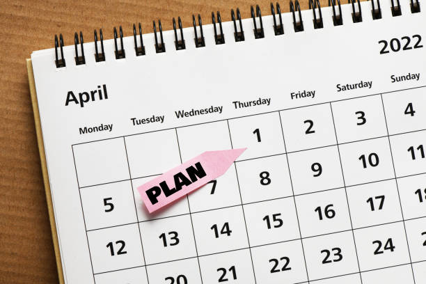istock April 1 marked with a plan on the calendar. Concept for business. 1386200356