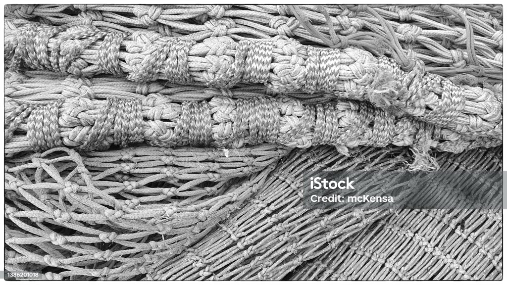 Nets Patterns and textures of nets Commercial Fishing Net Stock Photo