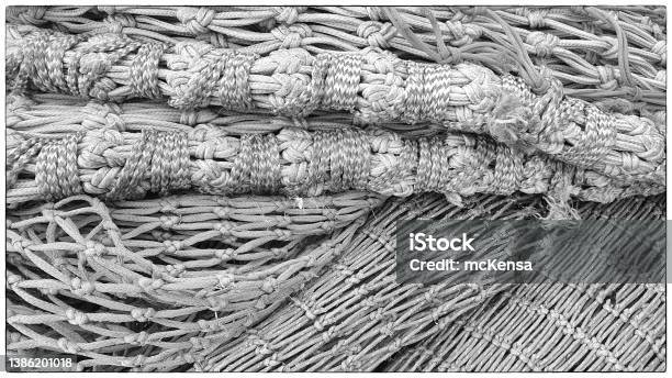 Nets Stock Photo - Download Image Now - Commercial Fishing Net, Woven Fabric, Nautical Vessel