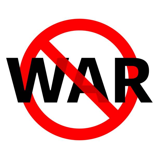Stop war sign. Peace conceptual. No death vector art illustration