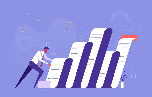 ilustraciones, imágenes clip art, dibujos animados e iconos de stock de gestión del tiempo o concepto de pago - largo longitud