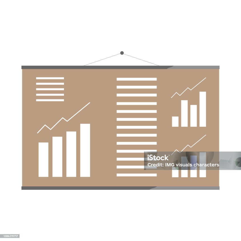 Poster With Performance Graphs Semi Flat Color Vector Object Stock ...