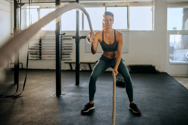 istock Fitness on the ropes 1386221184
