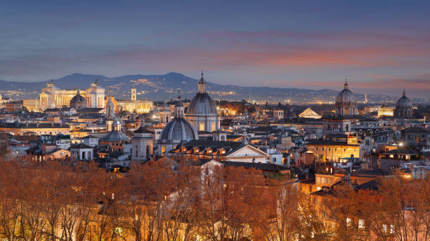 istock Rome, Italy Skyline at Dusk 1386225329