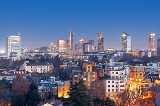 Milan, Italy Financial District stock photo
