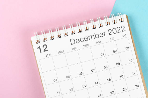 istock December 2022 desk calendar on beautiful background. 1386226065