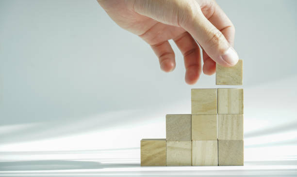 istock Concept risk for business, wood block stack for architecture model and concept of business risk management for strategy plan. 1386228593