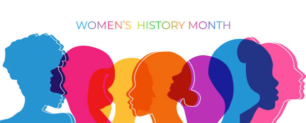 Women's history Month, March 2022, vector. Girl power in world. Women's history Month, March 2022, vector. Girl power in world. women history month stock illustrations