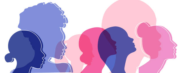 ilustrações de stock, clip art, desenhos animados e ícones de women's history month, march 2022, vector. girl power in world. - decades