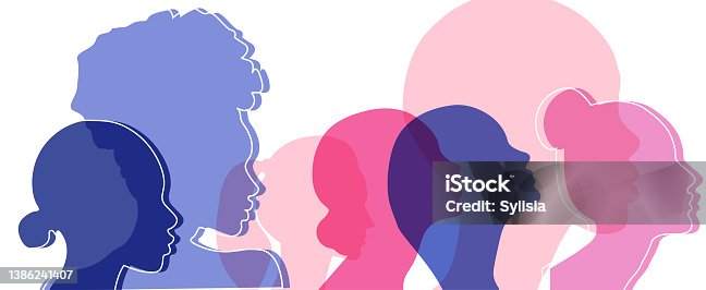 istock Women's history Month, March 2022, vector. Girl power in world. 1386241407