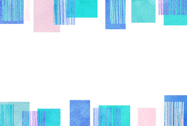 istock Abstract background illustration drawn with watercolors and colored pencils 1386250918