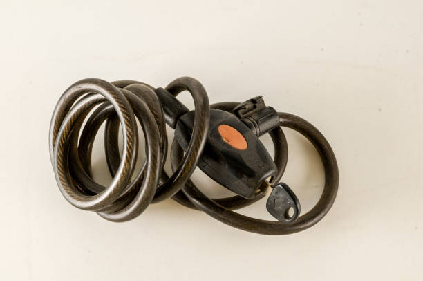 istock Close-up of bike lock 1386255121