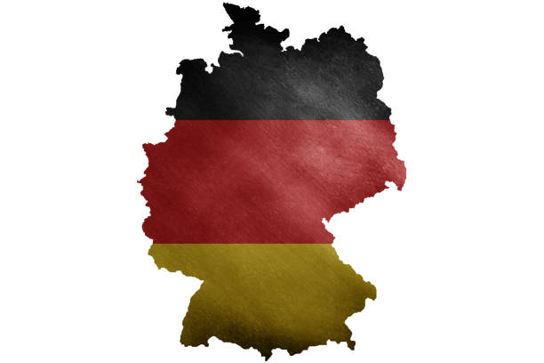 istock The outline of Germany in the national colors 1386255774