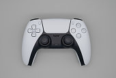 Next Generation Game Controller On Plain Grey Background