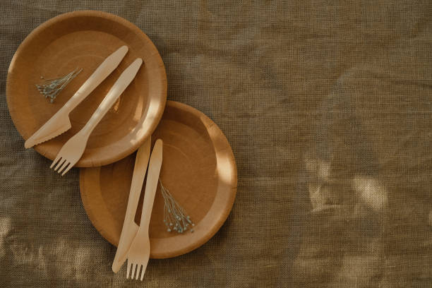 istock Disposable biodegradable travel cutlery 1386268619