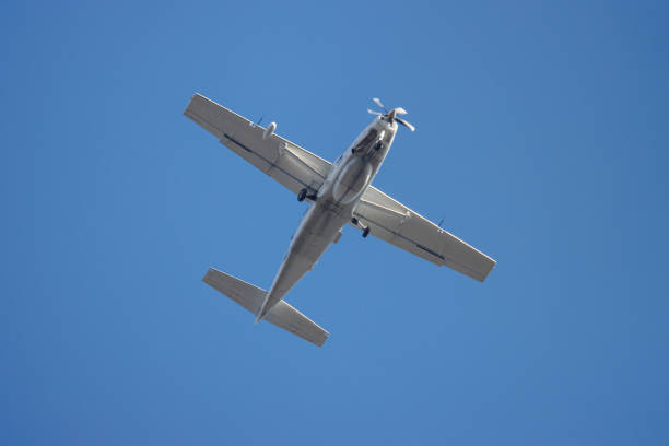 close-ups of a small passenger plane