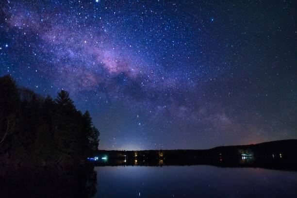 istock Milky Way at night from the cottage 1386275041