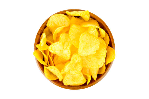 istock potato chips in wooden cup isolated 1386279492