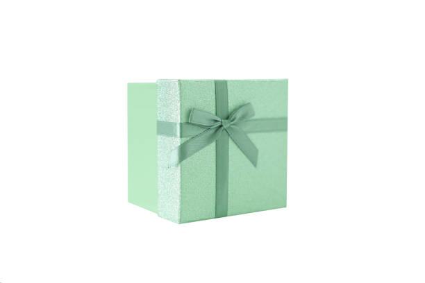 istock Gift box with a bow on a white background, isolated. Events and holidays. Christmas 1386279549