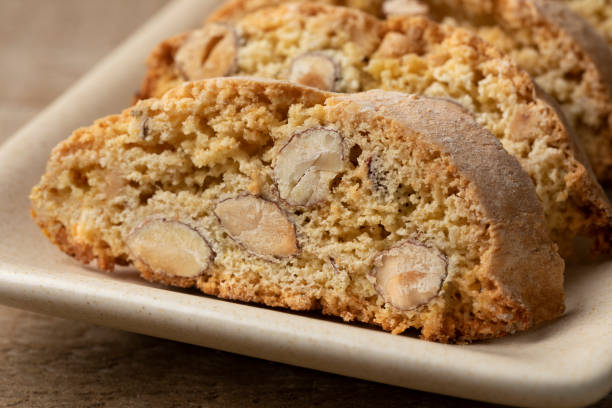 istock Fresh traditional Italian Cantuccini on a plate close up 1386279640