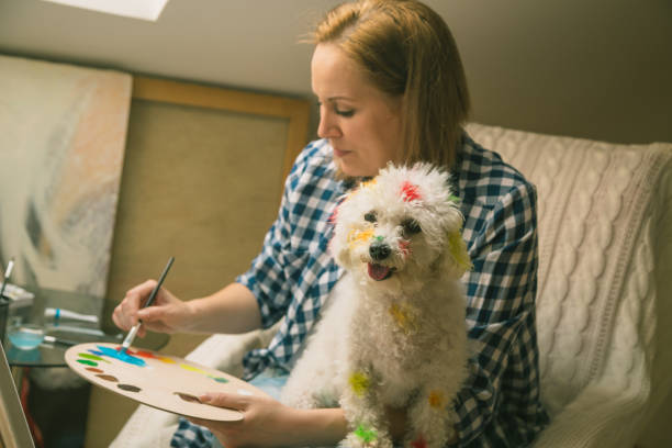 istock Beautiful female artist 1386281493