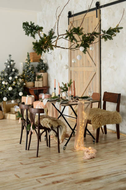 istock hristmas table with christmas decorations 1386282063
