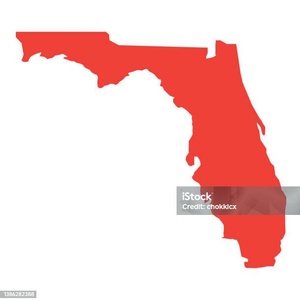 Florida State Map Icon Stock Illustration - Download Image Now - Florida - US State, Map, Florida State University