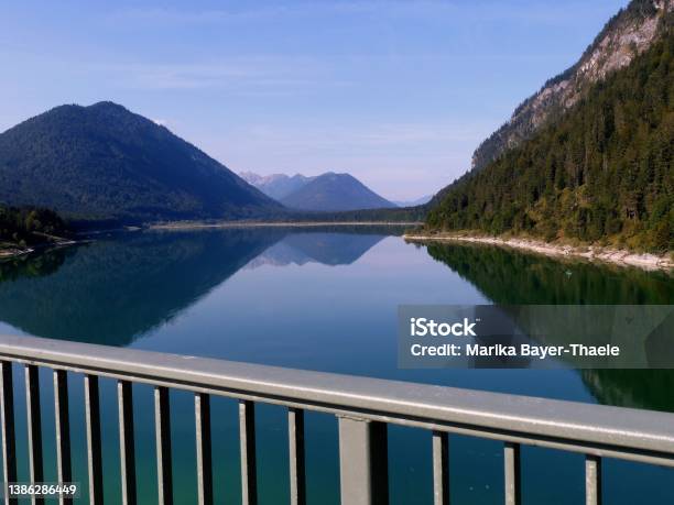 Bavaria Upper Bavaria Sylvensteinspeicher Stock Photo - Download Image Now - Beauty In Nature, Bridge - Built Structure, Color Image
