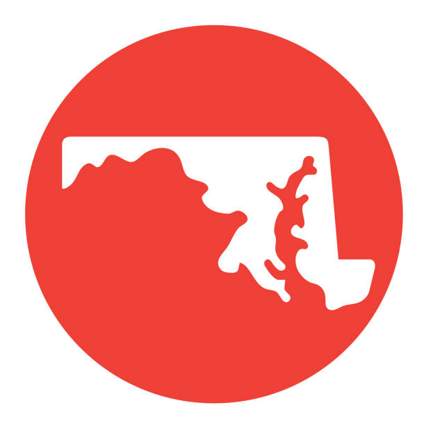 maryland state map icon maryland state map concept maryland us state stock illustrations