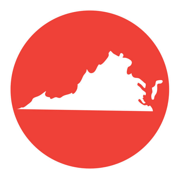 virginia state map icon virginia state map concept virginia us state stock illustrations