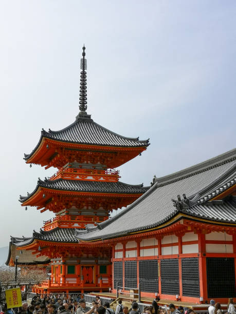 march 29, 2019 - Kyoto, Japan: tourists at Kiomizu-dera, Kyoto, Japan