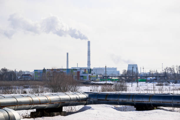 istock Industrial winter landscape 1386300115