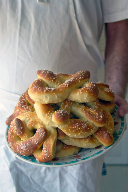 Plate of Freshly Baked Philadelphia Soft Pretzels