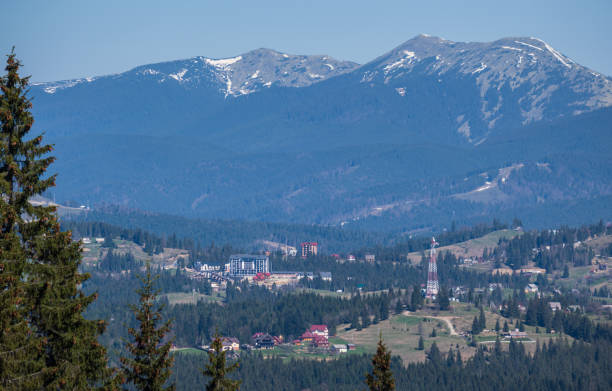 istock Spring Carpathian mountains view, Ukraine. 1386316463