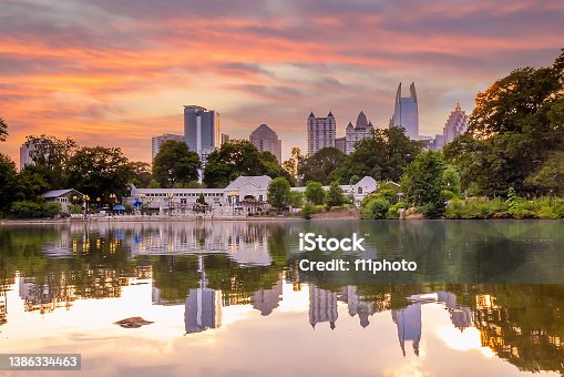 istock Piedmont Park in Downtown Atlanta city in USA 1386334463