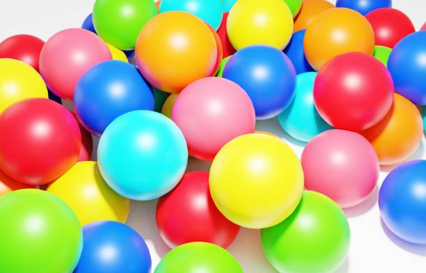 istock 3D image of a simple and cute color ball 1386346616